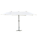 Oasis 4.6 m Double Sided Umbrella Parasol - White