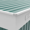 Outsunny 11.3x9.2ft Steel Garden Storage Shed w/ Sliding Doors & 2 Vents, Green