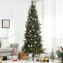 HOMCOM 2.1m Christmas Tree Slim 5' with Berries