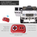 HOMCOM Kids Electric Ride on Mercedes Benz G500 12v - White