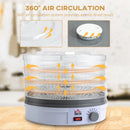 HOMCOM Food Dehydrator 5 Tier 245W - White