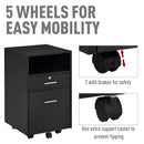 Vinsetto Filing Cabinet with 2 Drawers 40x40x60cm Black