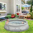 Outsunny Swimming Paddling Pool Round 274cm x 76cm - Grey