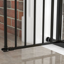 PawHut Adjustable Safety Gate w/ 1 Extensions and Four Adjustable Screws, Black
