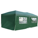 Outsunny 3m x 6m Pop Up Gazebo Party Tent Canopy Marquee with Storage Bag Green