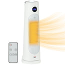 HOMCOM Electric Space Heater, Portable Fan Heater, Low Energy 2000W PTC Ceramic Heater with Thermostat, Timer, 60° Oscillation, Overheat & Tip-over Protection for Bedroom, Home Office, White