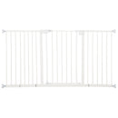 PawHut Adjustable Safety Gate w/ 3 Extensions and Four Adjustable Screws, White