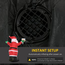HOMCOM Christmas Inflatable Santa Clause Holding Sign 8'