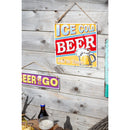 La Hacienda Wall Art - Ice Cold Beer Embossed Metal Sign 30x30