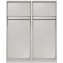 Buckingham Ready Assembled Wardrobe with 4 Doors & 2 Mirrors - Natural Rustic Oak