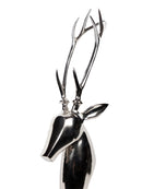 Mint Collection - Reindeer Head Sculpture - Nickel 18x18x64cm