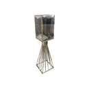 Mint Collection - Nickel Plated with Glass  Candle Holder