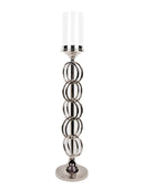 Mint Collection - Gold Plated Candle Holders with Glass - Gold 14x14x89cm