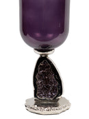 Mint Collection - Glass Vase With Aluminium Base Small - 6x6x18.5cm
