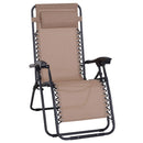 Outsunny Sun Lounger With Pillow - Beige