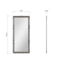 Leaner Mirror Silver Painted Wooden Frame 75 x 3.5 x 165 cm
