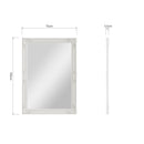Wall Mirror White Painted Wooden Frame 75 x 3.5 x 105 cm