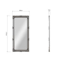 Leaner Silver Frame 80 x 175cm Silver Painted Wooden Frame 80 x 7 x 175 cm