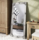 Leaner Silver Frame 80 x 175cm Silver Painted Wooden Frame 80 x 7 x 175 cm