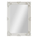 Rectangular Wall Mirror White Painted Wooden Frame 80 x 7 x 115 cm