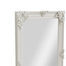 Rectangular Wall Mirror White Painted Wooden Frame 80 x 7 x 115 cm