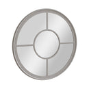 Round Window Mirror Distressed Grey 100 x 2 x 100 cm