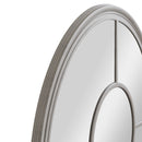 Round Window Mirror Distressed Grey 100 x 2 x 100 cm