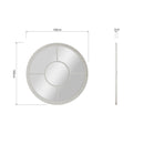 Round Window Mirror Distressed White 100 x 2 x 100 cm