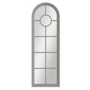 Narrow Arched Window Mirror Distressed Grey 60 x 3 x 180 cm