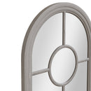 Narrow Arched Window Mirror Distressed Grey 60 x 3 x 180 cm
