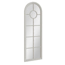 Narrow Arched Window Mirror Distressed White 60 x 3 x 180 cm