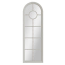 Narrow Arched Window Mirror Distressed White 60 x 3 x 180 cm