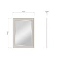 Wall Mirror White 74 x 3.5 x 104 cm