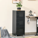 HOMCOM Filing Cabinet with Metal Door 103x38x38cm Black