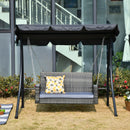 Outsunny -2 Seater Rattan Swing Chair - Grey