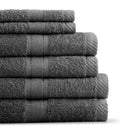 Towel Bale 6 Piece 100% Cotton - Charcoal