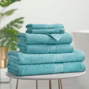 Towel Bale 6 Piece 100% Cotton - Aqua