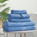 Towel Bale 6 Piece 100% Cotton - Cornflower