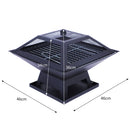Silver & Stone Outdoor Fire Pit & BBQ Grill - Barbecue Grill Outdoor
