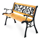 Silver & Stone Atlanta 3 Seater Wooden Rose Effect Garden Bench 1.25m