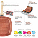Lewis's  Sovereign Stone Copper Griddle Pan with Soft Touch Handle Home Kitchen