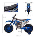 HOMCOM Kids Electric Ride On Motorcycle Bike 12V - Blue