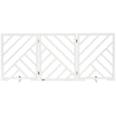PawHut Wooden Pet Gate Foldable Freestanding Pet Gate w/ Three Panels - White