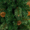 HOMCOM Christmas Tree Pencil 5.5' with 21 Pine Cone