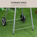 Outsunny Charcoal Trolley BBQ Garden Outdoor Barbecue