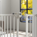 PawHut Adjustable Safety Gate w/ 1 Extensions and Four Adjustable Screws, White