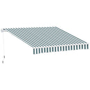 Outsunny Garden Sun Shade Canopy Retractable Awning, 2.5 x 2m, Green and White