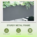 Outsunny Raised Garden Bed with Wheels and Bottom Shelf Outdoor 104 x 39 x 80cm