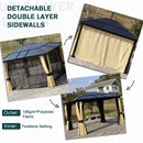 Outsunny 3 x 3.6m Gazebo   Brown black, Brown, Beige