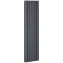 HOMCOM Vertical Designer Radiator Wall-mounted Heater for Bedroom Study Grey